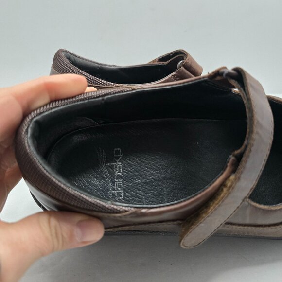 Dansko | 'Courtney' brown leather Mary Jane platform boho shoes | WMS 6.5 - Picture 5 of 10